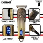 Kemei KM-272 – Tondeuse à cheveux rechargeable avec écran LCD