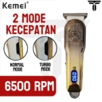 Kemei KM-272 – Tondeuse à cheveux rechargeable avec écran LCD