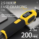 Kemei KM-1878 – Tondeuse cheveux & barbe électrique 3-en-1 rechargeable