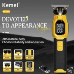 Kemei KM-1878 – Tondeuse cheveux & barbe électrique 3-en-1 rechargeable