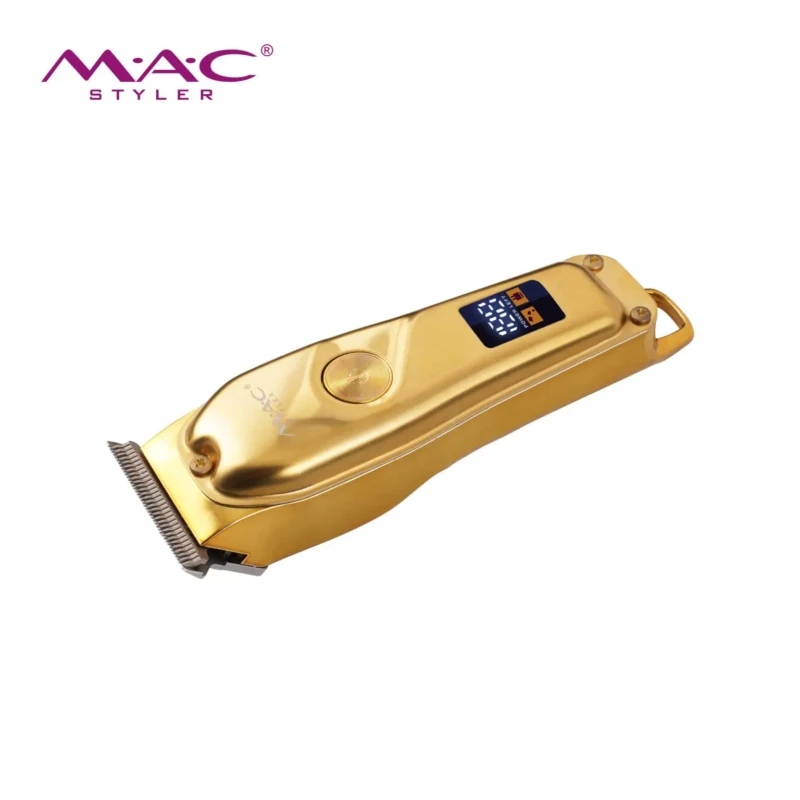 MAC Styler MC-5820 – Tondeuse cheveux, barbe et corps professionnelle – gold doré avec afficheur