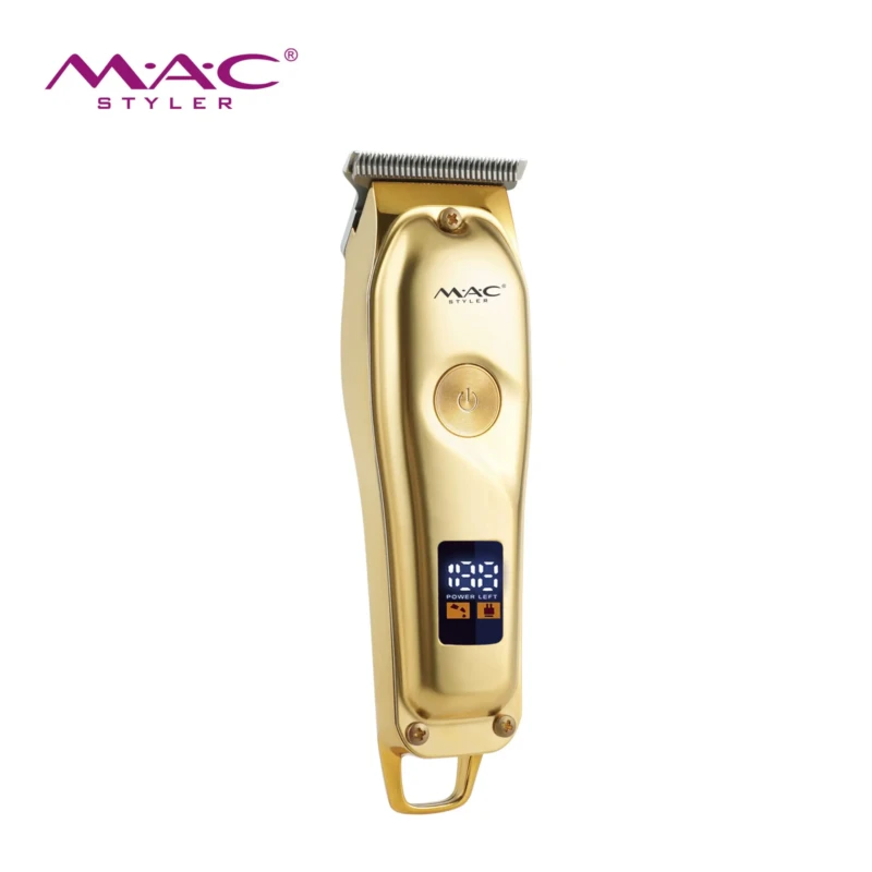 MAC Styler MC-5820 – Tondeuse cheveux, barbe et corps professionnelle – gold doré avec afficheur