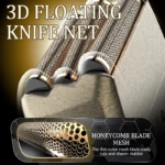 Kemei KM-T88 rasoir Rasoirs Électriques USB charge – gold