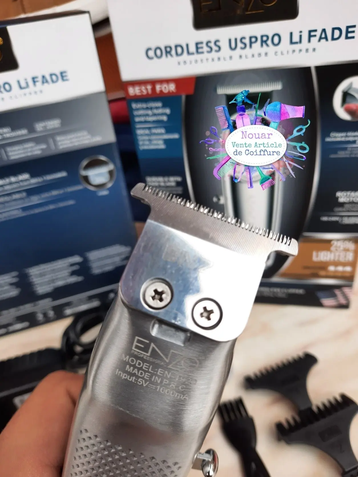 Enzo en-1920 tondeuse à cheveux sans fil rechargeable