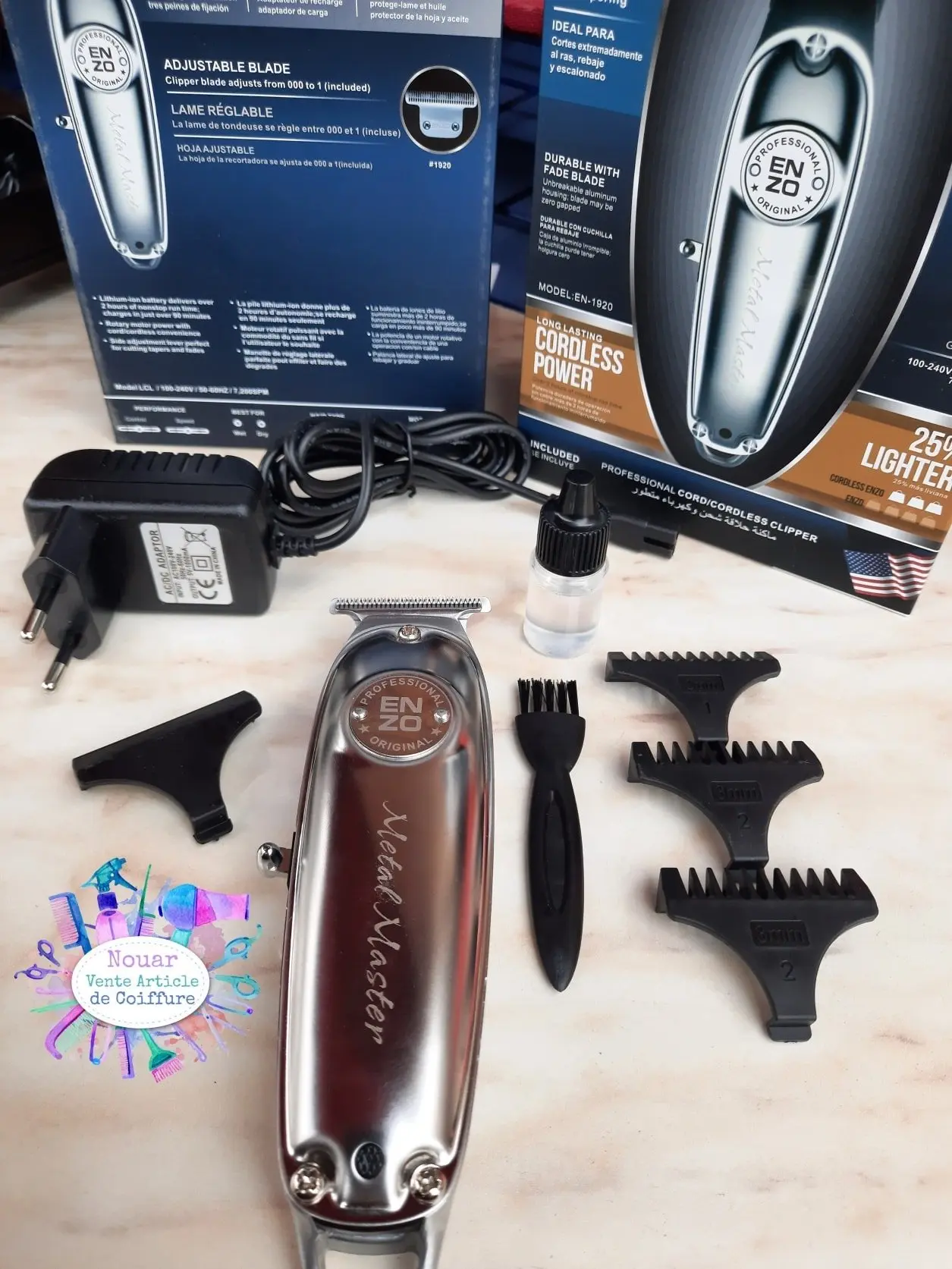 Enzo en-1920 tondeuse à cheveux sans fil rechargeable