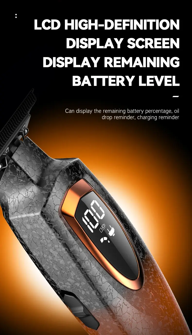 Kemei KM-1687 – Tondeuse cheveux électrique rechargeable corps métallique