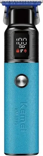 Kemei KM-1779 – Tondeuse cheveux et barbe rechargeable avec affichage LED – bleu
