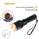 Beetro LA281 Torche LED Rechargeable USB Cinq Modes Éclairage