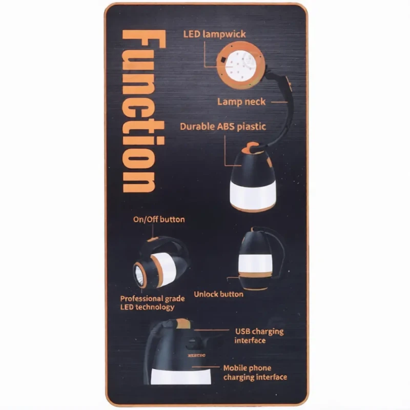 BEETRO LA285 – Lampe LED rechargeable multi-usages 3W USB