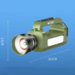 CH-23063-S Lampe Torche LED Solaire Rechargeable – Lampe portable multi-modes avec indicateur de charge Lampe Torche LED