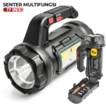 HM-7729G – Lampe torche multifonction avec boîte à outils rechargeable torche multifonction