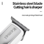 Kemei KM 289 Tondeuse à Cheveux Rechargeable Sans Fil – argent tondeuse bon prix