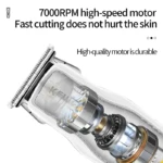 Kemei KM 289 Tondeuse à Cheveux Rechargeable Sans Fil – argent tondeuse bon prix