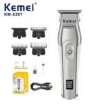 Kemei KM-5207 Tondeuse Rechargeable Écran LCD Batterie 2000 mAh 7200 Tr/min