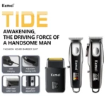 Kemei KM-8531 – Kit tondeuse cheveux et barbe 3 en 1 rechargeable sans fil écran LCD Tondeuse multifonction Tondeuse professionnelle