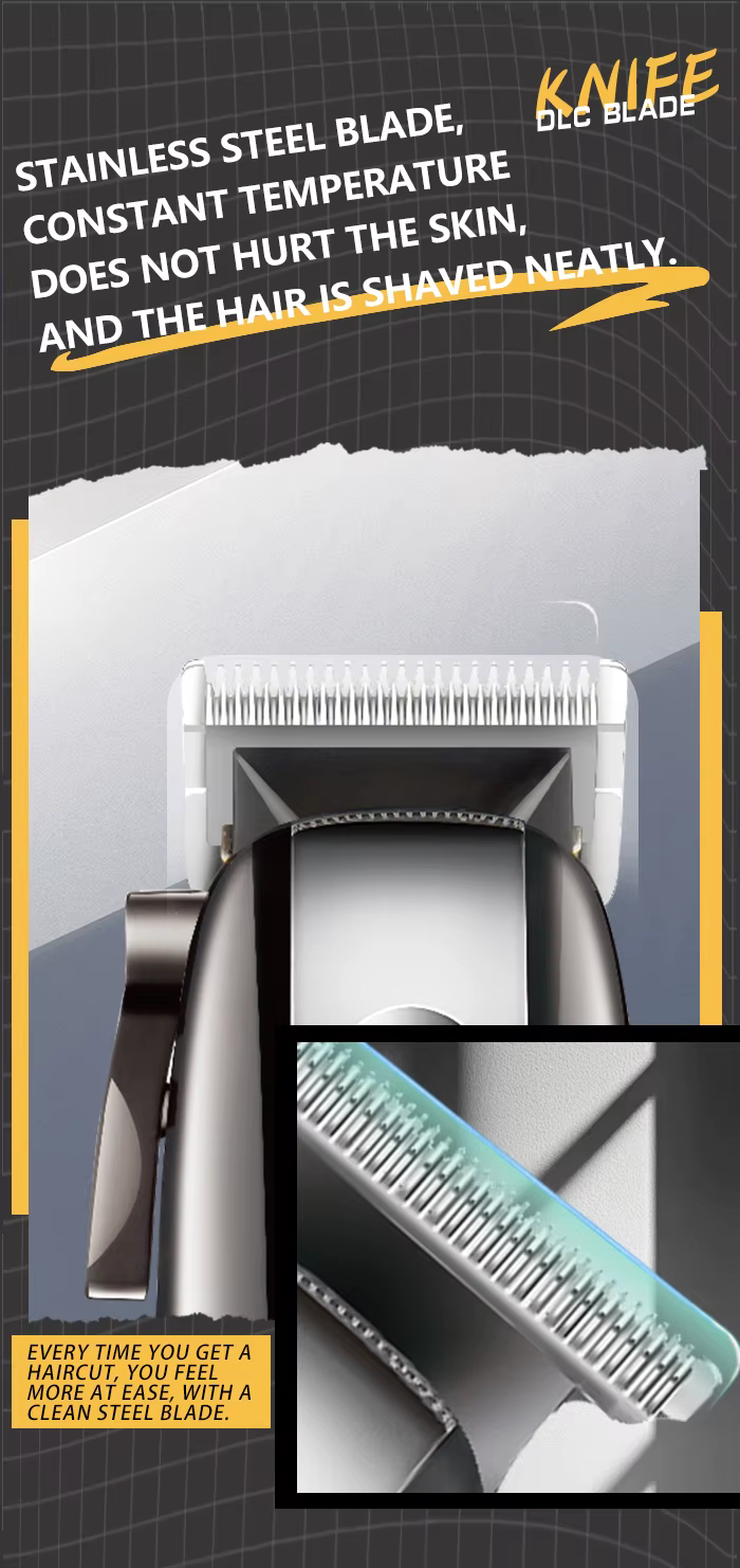 Kemei KM-8531 – Kit tondeuse cheveux et barbe 3 en 1 rechargeable sans fil écran LCD Tondeuse multifonction Tondeuse professionnelle