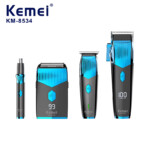 Kemei KM-8534 – Kit tondeuse multifonction 4 en 1 sans fil rechargeable 8W batterie 2000 mAh Tondeuse multifonction Tondeuse professionnelle