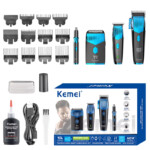 Kemei KM-8534 – Kit tondeuse multifonction 4 en 1 sans fil rechargeable 8W batterie 2000 mAh Tondeuse multifonction Tondeuse professionnelle