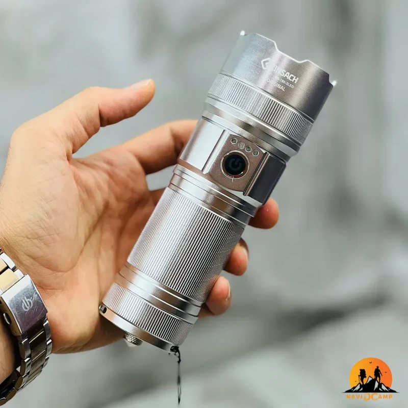 Ks 180 3led lampe torche led rechargeable et polyvalente – chromé argent torche torche de poche