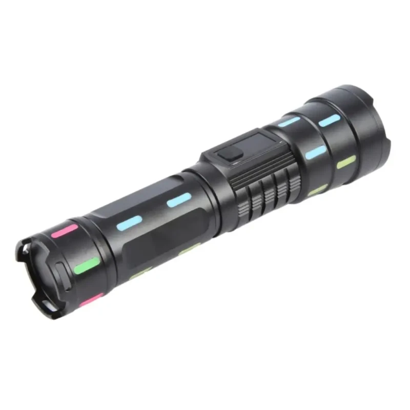 Lampe torche LED zoom télescopique bandes fluorescentes pour les urgences, le camping et la randonnée torche professionnel