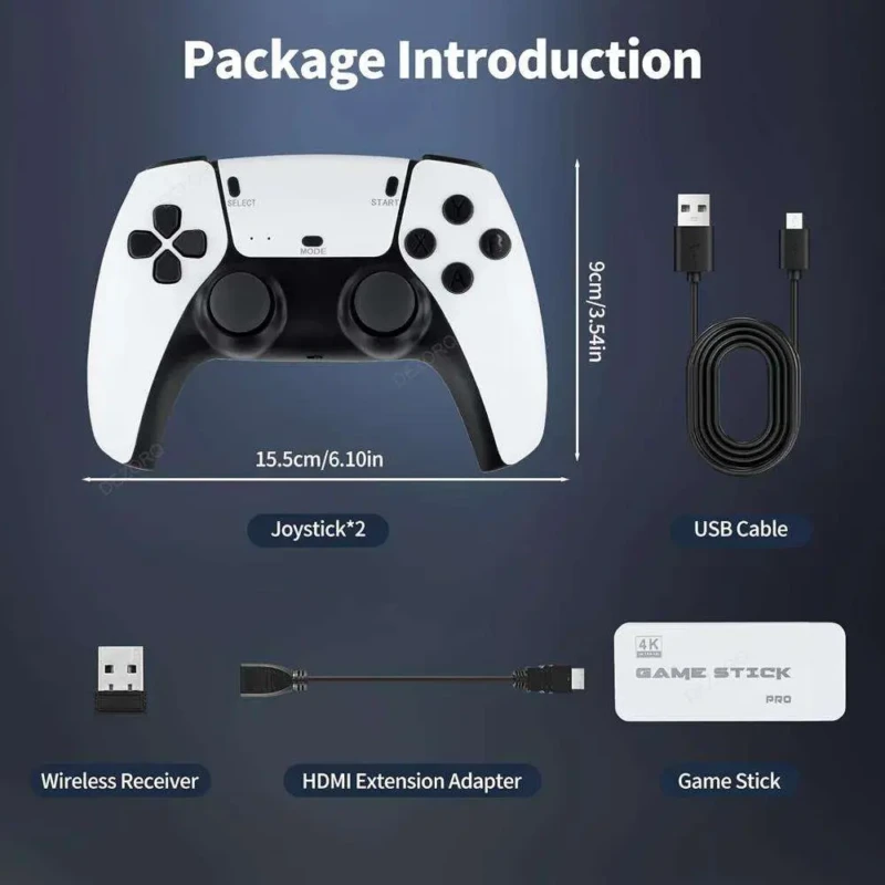 M15 Game Stick 4K Console Rétro Avec Plus De 20 000 Jeux