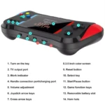 Maizic Smarthome Dual console portable rétro avec 500 jeux intégrés pour 1 ou 2 joueurs