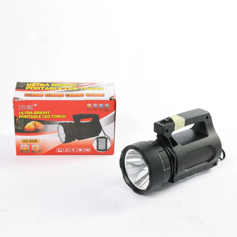 SS 5928-1 Lampe Torche LED Portable Puissante Avec Éclairage COB Rechargeable