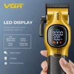 VGR V-886C tondeuse pro sans fil batterie 3200 mAh affichage LED tondeuse vgr