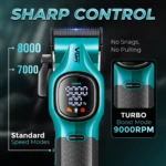 VGR V-886C tondeuse pro sans fil batterie 3200 mAh affichage LED tondeuse vgr