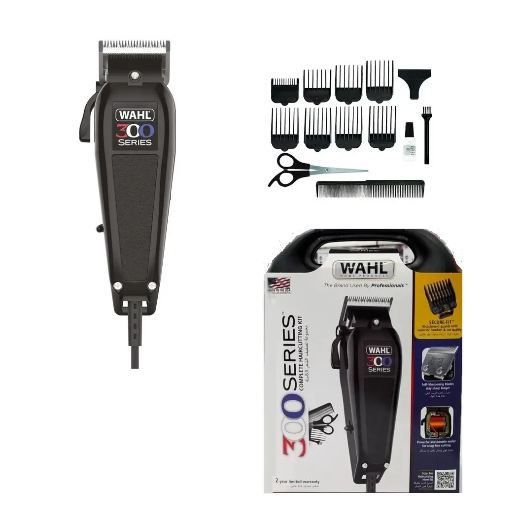 Wahl 300 series tondeuse à cheveux filaire avec huit peignes Tondeuse professionnelle wahl 300