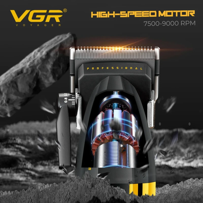 VGR V-937 – Tondeuse professionnelle avec bras levier tondeuse dégradé – cheveux & barbe rechargeable batterie 2000 mAh