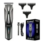 Kemei KM-1452 – Tondeuse professionnelle sans fil cheveux et barbe 5W batterie 1200 mAh recharge USB rapide