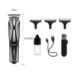 Kemei KM-1452 – Tondeuse professionnelle sans fil cheveux et barbe 5W batterie 1200 mAh recharge USB rapide