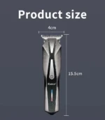Kemei KM-1452 – Tondeuse professionnelle sans fil cheveux et barbe 5W batterie 1200 mAh recharge USB rapide