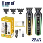 Kemei KM-1583 – Tondeuse professionnelle sans fil cheveux et barbe batterie 1500 mAh autonomie longue