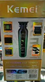 Kemei KM-1583 – Tondeuse professionnelle sans fil cheveux et barbe batterie 1500 mAh autonomie longue