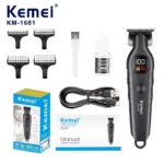Kemei KM-1681 Tondeuse Cheveux Barbe Rechargeable Écran LCD – noir
