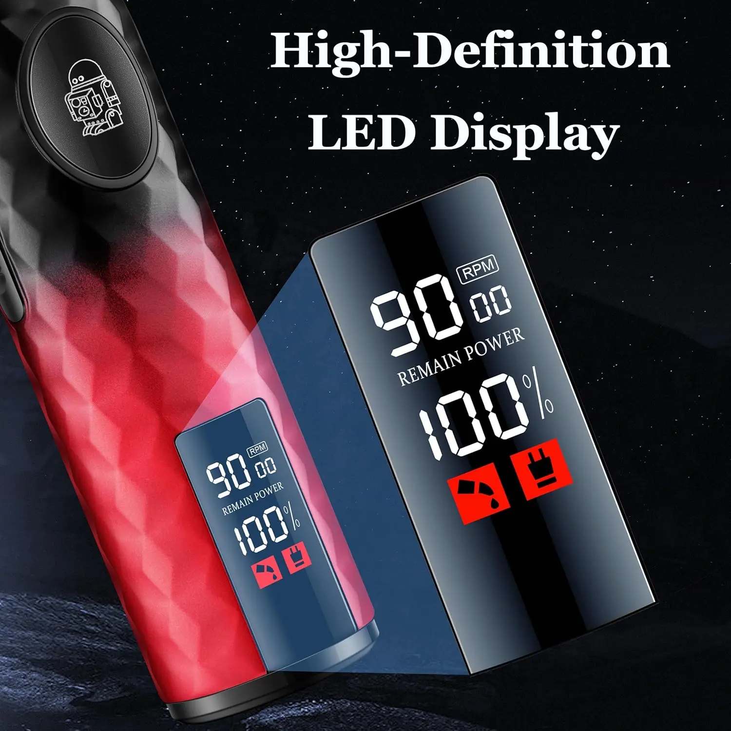 KEMEI KM-1782 Tondeuse Cheveux et Barbe 9000RPM Batterie 2600 mAh tondeuse avec levier Tondeuse professionnelle