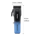 Kemei KM-1797 – Tondeuse professionnelle sans fil cheveux et barbe 5W batterie 2000 mAh écran LCD tondeuse avec levier