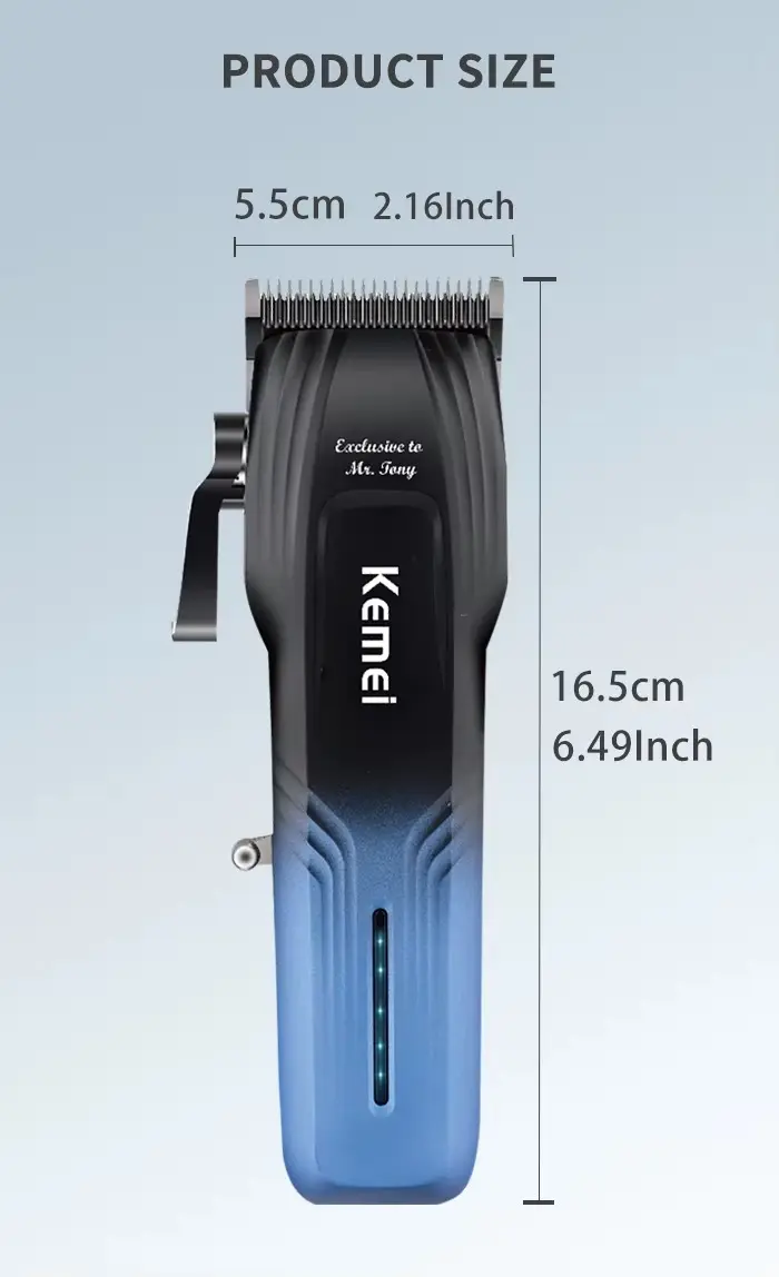 Kemei KM-1797 – Tondeuse professionnelle sans fil cheveux et barbe 5W batterie 2000 mAh écran LCD tondeuse avec levier