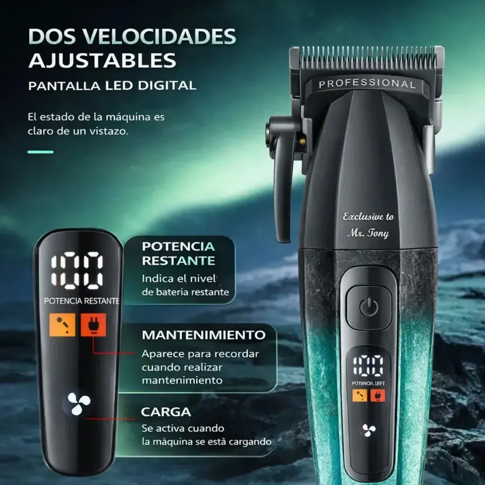 KEMEI KM-1819 Tondeuse Pro avec levier Cheveux et Barbe 7000 Tr/min 1200 mAh – tondeuse avec levier