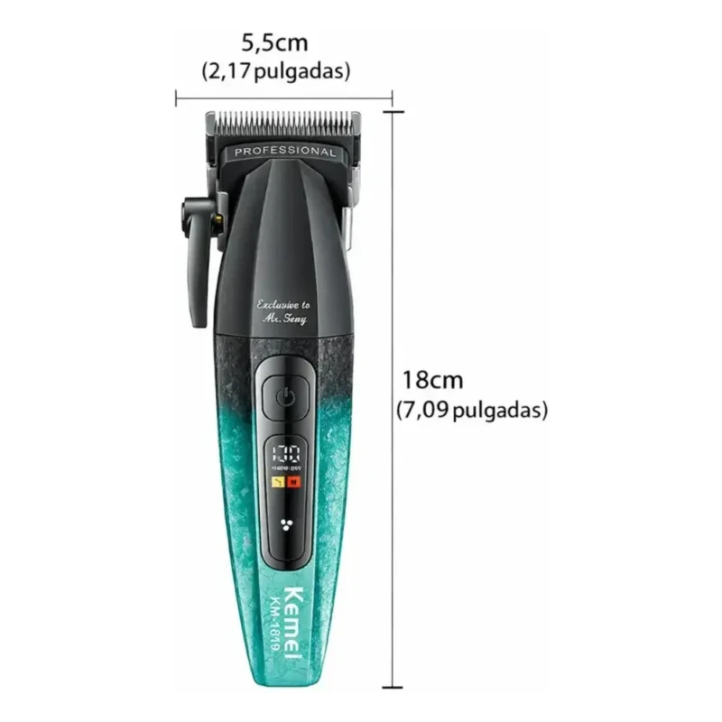 KEMEI KM-1819 Tondeuse Pro avec levier Cheveux et Barbe 7000 Tr/min 1200 mAh – tondeuse avec levier