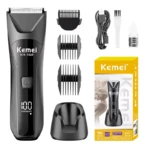 Kemei Km-1849 Tondeuse corporelle électrique sans fil de haute qualité pour hommes, étanche, pour la zone intime tondeuse zone intime