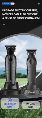 KEMEI KM-PG2299 – Tondeuse Professionnelle T-Blade 7000 RPM Batterie 1200 mAh tonduese kemei