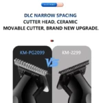 KEMEI KM-PG2299 – Tondeuse Professionnelle T-Blade 7000 RPM Batterie 1200 mAh tonduese kemei