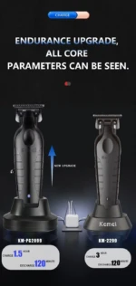 KEMEI KM-PG2299 – Tondeuse Professionnelle T-Blade 7000 RPM Batterie 1200 mAh tonduese kemei