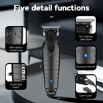 KEMEI KM-PG2299 – Tondeuse Professionnelle T-Blade – avec support 7000 RPM Batterie 1200 mAh tonduese kemei