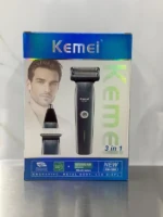 Kemei KM‑1260 – Tondeuse Électrique 3en 1 Sans Fil Rechargeable | , USB,