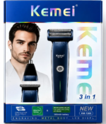 Kemei KM‑1260 – Tondeuse Électrique 3en 1 Sans Fil Rechargeable | , USB, Tondeuse multifonction