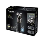 MAC MC-8819 – Rasoir Électrique Rotatif 4 Têtes Rechargeable rasoir 4 boules Rasoir Électrique mac